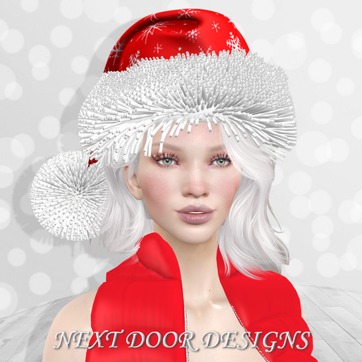 Second Life Marketplace Snowflake Santa Hat Red Second life marketplace snowflake santa hat red